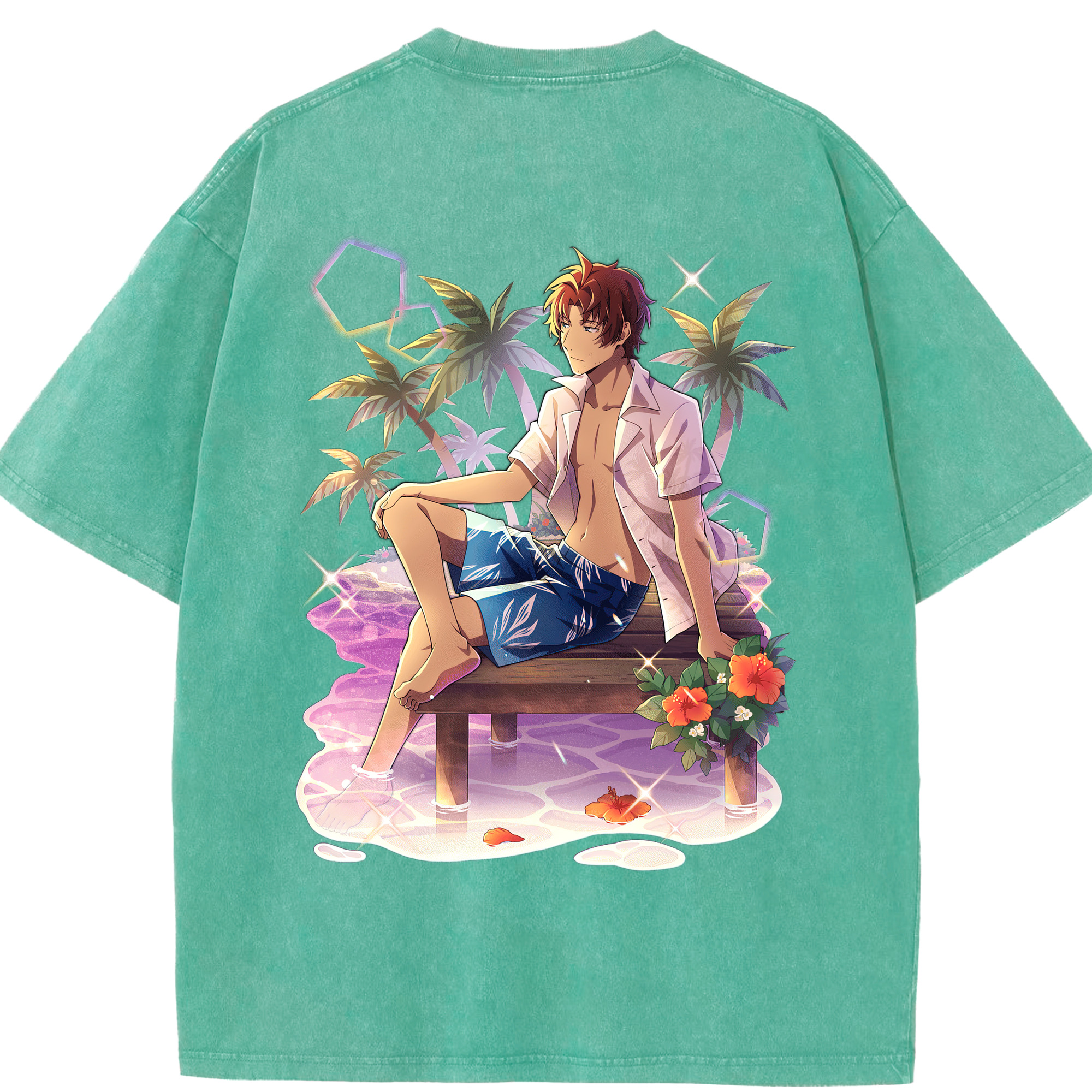 （画像用） 文豪ストレイドッグス Bungo Stray Dogs 綿100% ヴィンテージ風 半袖Tシャツ（背面プリント）